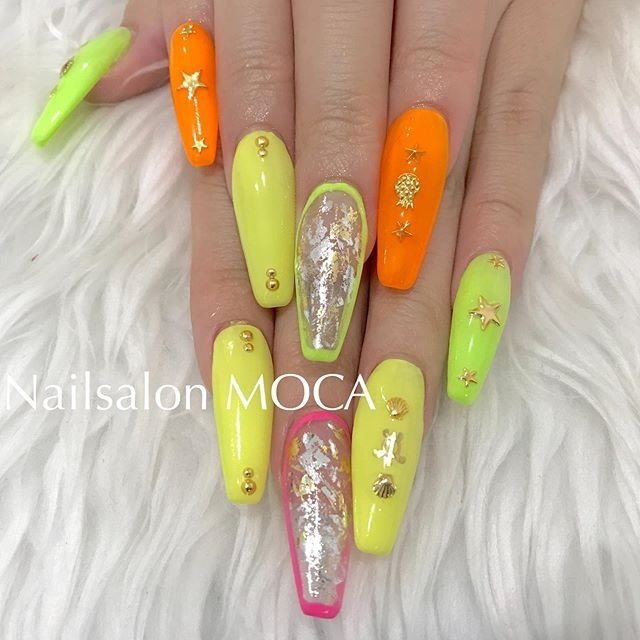 夏 海 リゾート 浴衣 ハンド Nail Salon Mocaのネイルデザイン No ネイルブック