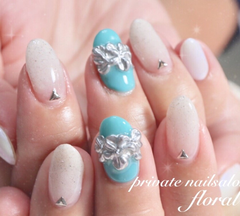 夏 オールシーズン 海 リゾート ハンド Private Nailsalon Floral