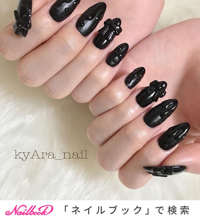 人気順 ゴスロリネイルのネイルデザイン ネイルブック