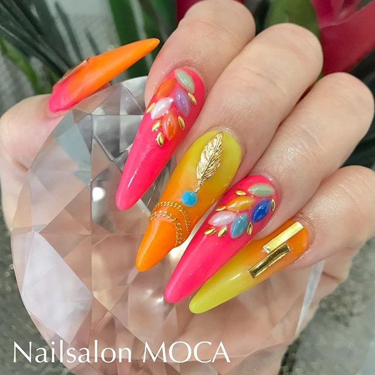 夏 海 リゾート 浴衣 ハンド Nail Salon Mocaのネイルデザイン No ネイルブック