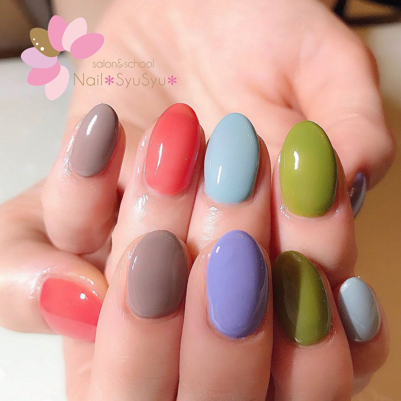 秋 ハンド シンプル ワンカラー アースカラー Nail Syusyu ネイルシュシュのネイルデザイン No ネイルブック