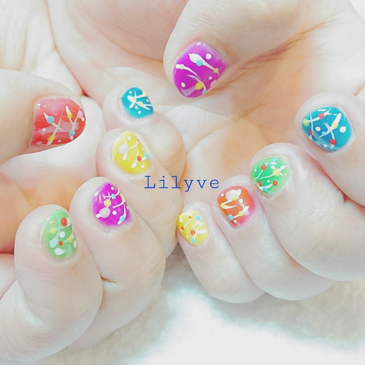 夏 七夕 浴衣 ハンド シースルー Lilyveのネイルデザイン No ネイルブック