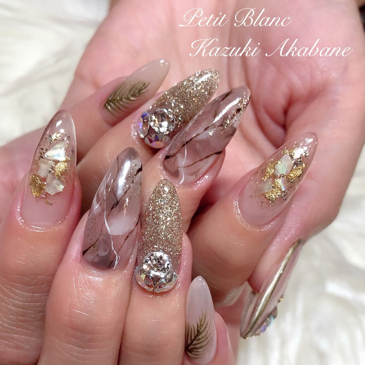 オールシーズン ハンド シェル タイダイ 大理石 Kazuki Nail のネイルデザイン No 4521704 ネイルブック