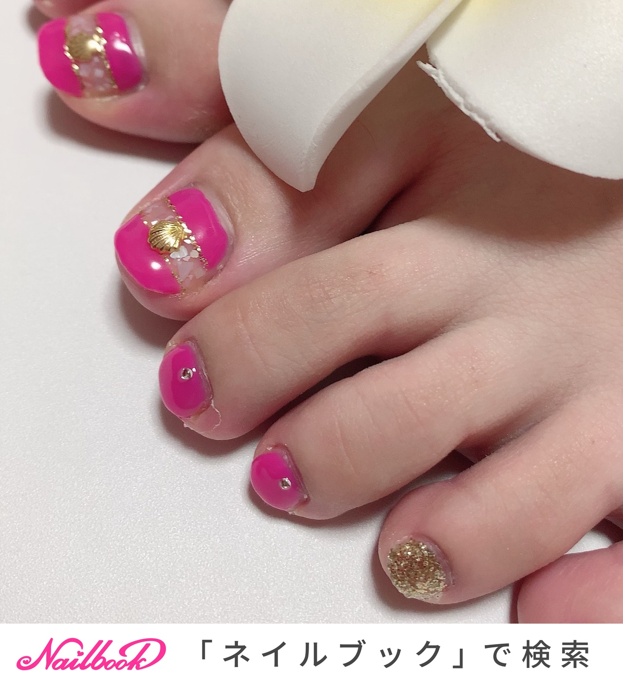 フット ピンク 派手のネイルデザイン 3ページ目 ネイルブック