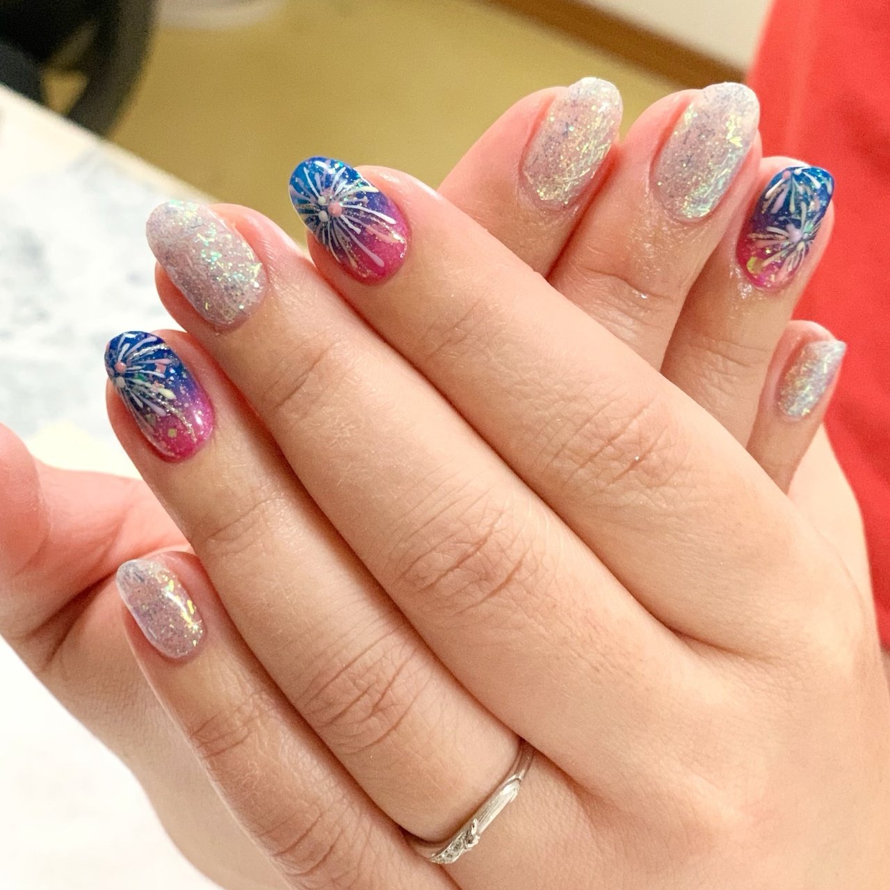 夏 海 浴衣 パーティー ハンド Hiroko Naitouのネイルデザイン No ネイルブック