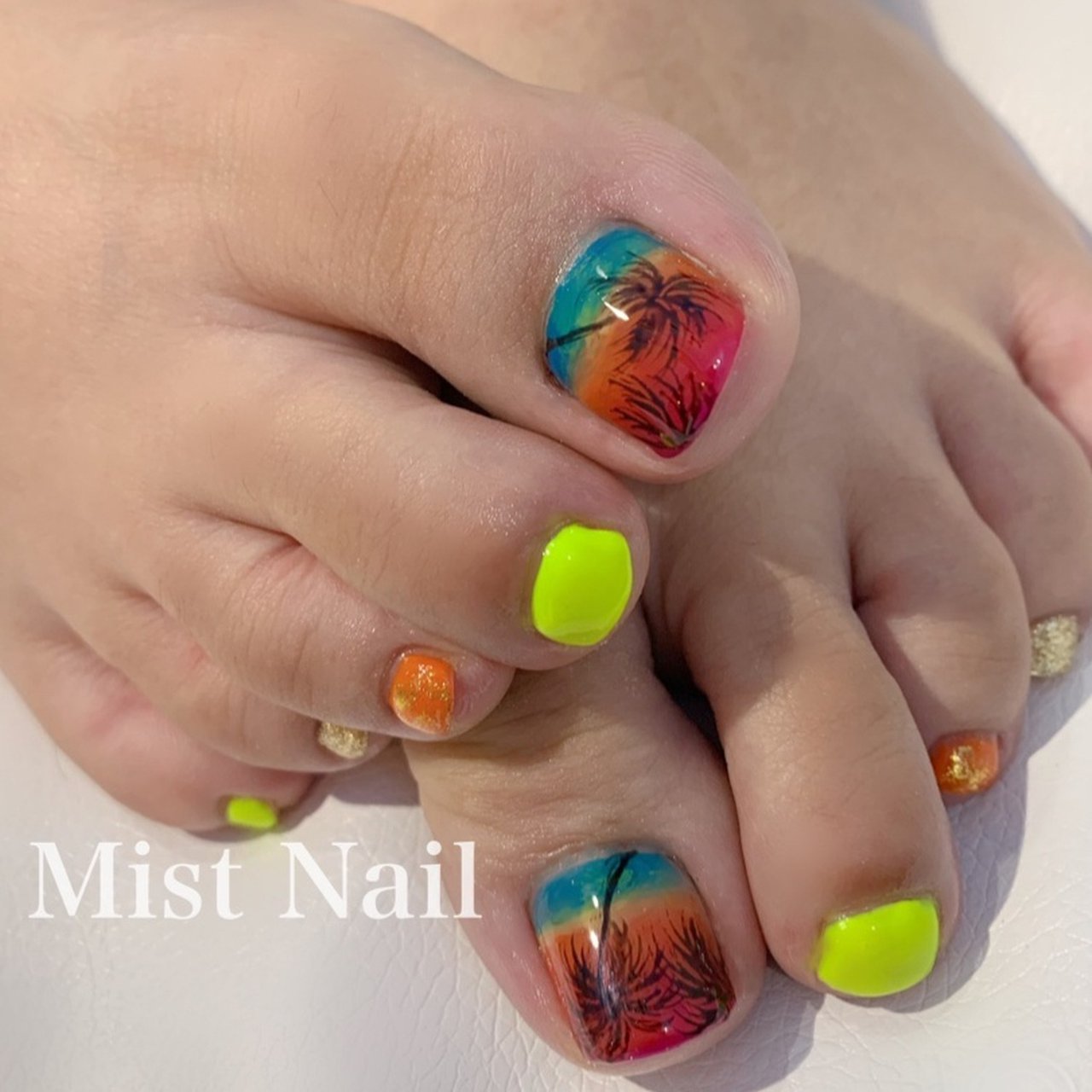 夏 旅行 海 リゾート フット Mistnail Maiのネイルデザイン No ネイルブック