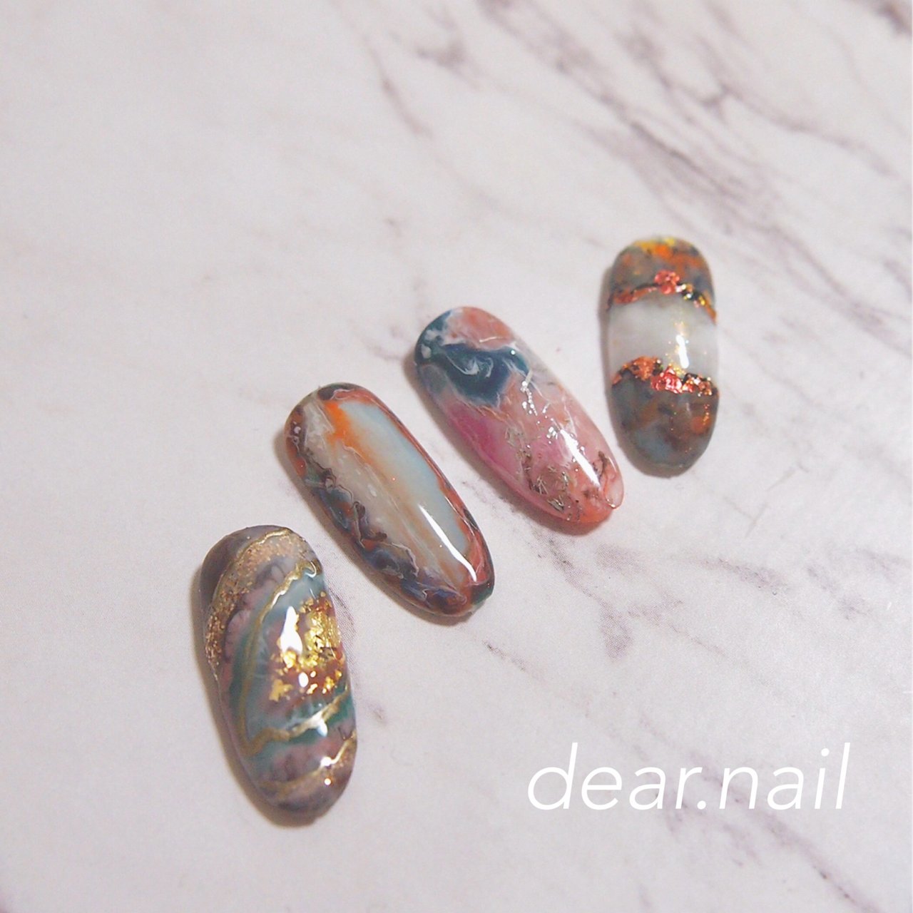 オールシーズン ブラウン アースカラー ジェル ネイルチップ Dear Nailのネイルデザイン No ネイルブック