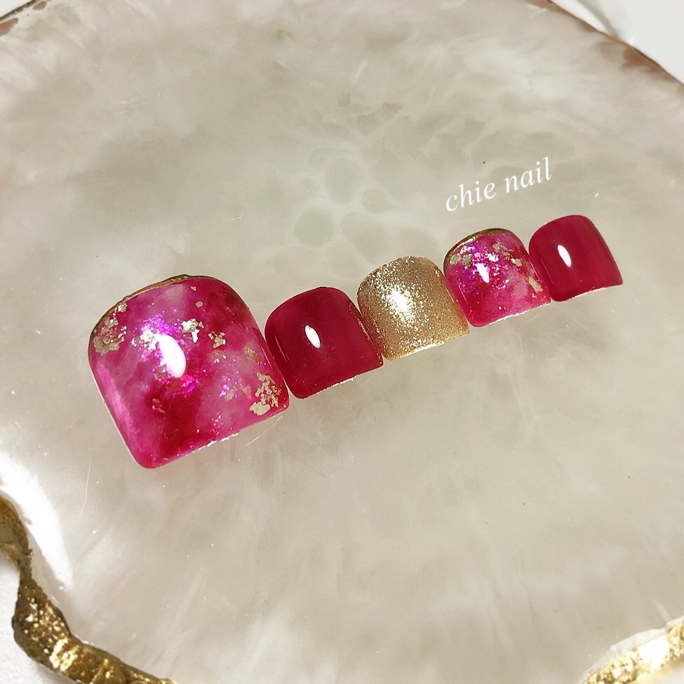 夏 秋 海 リゾート フット Chie Nailチエネイルのネイルデザイン No ネイルブック