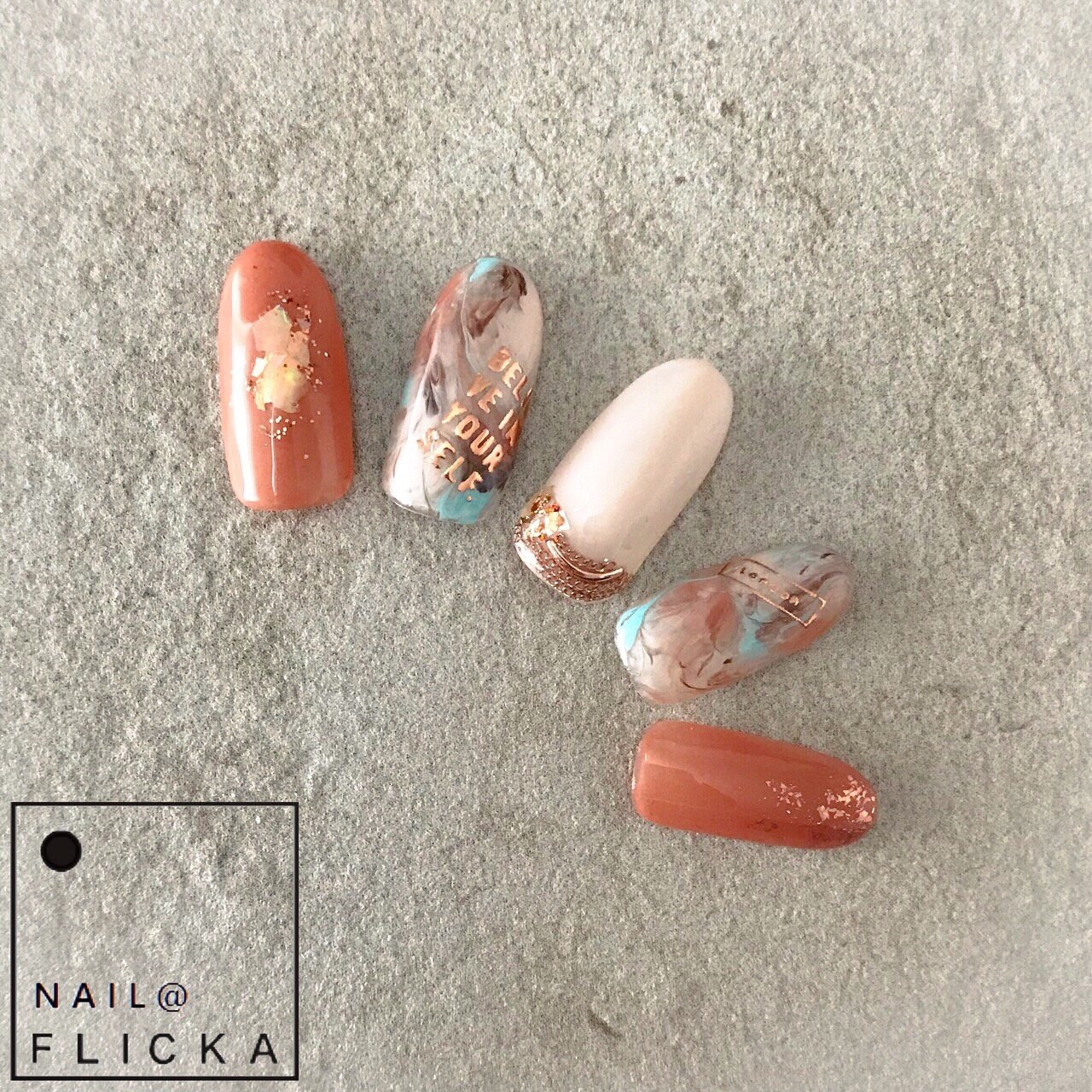夏 秋 オフィス 女子会 ハンド Nail Flicka Sapporoのネイルデザイン No ネイルブック