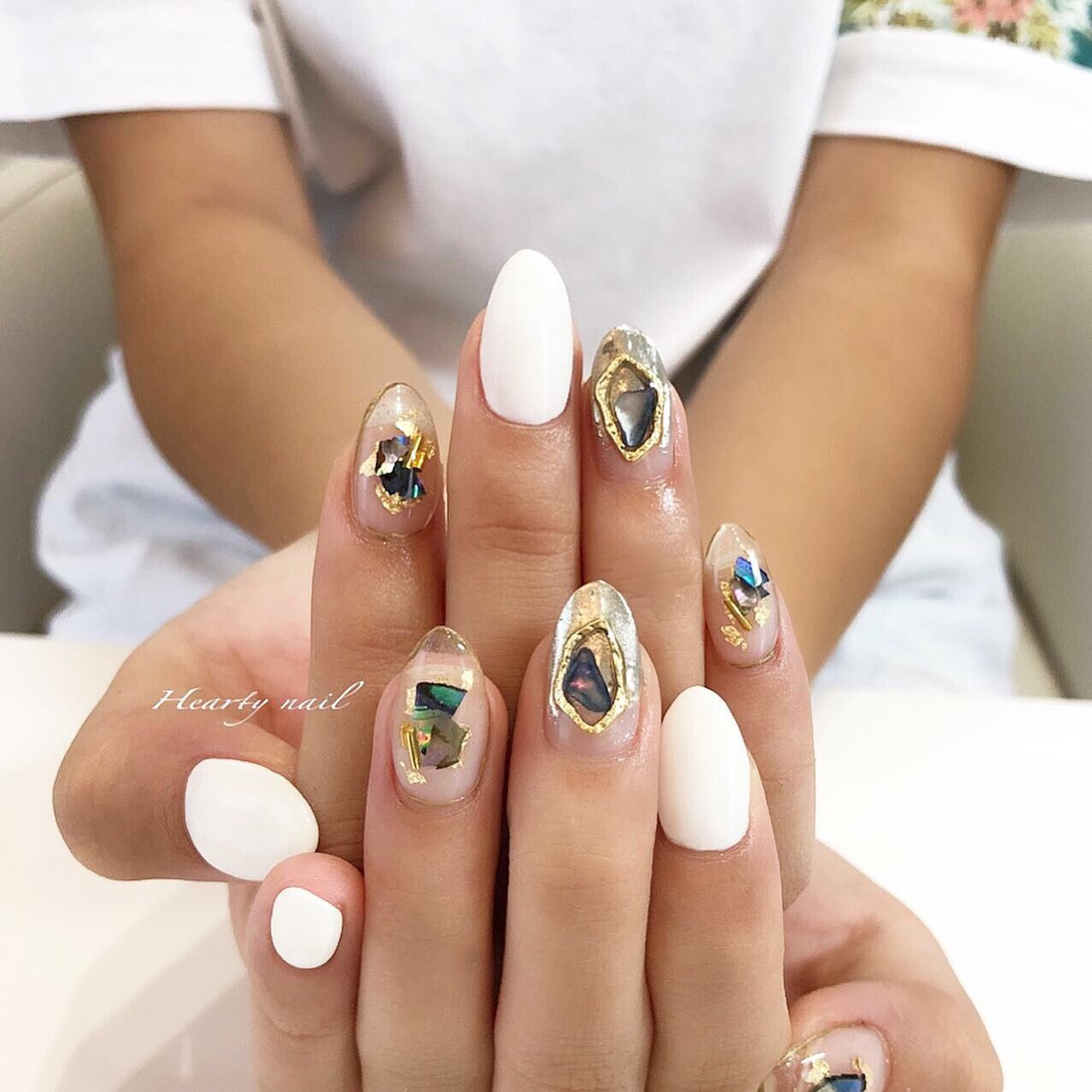 春 夏 秋 ハンド ニュアンス Hearty Nailのネイルデザイン No ネイルブック