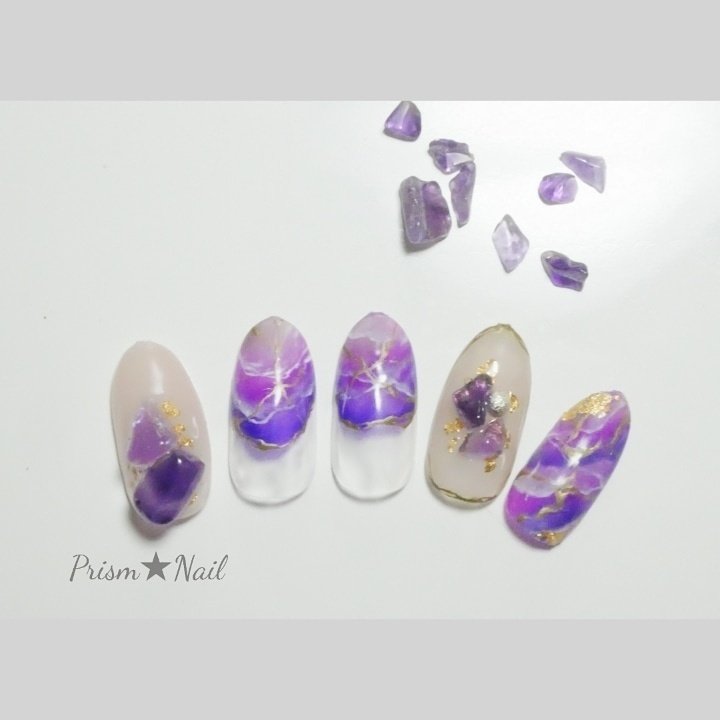 オールシーズン パープル Nail Salon Re Newのネイルデザイン No ネイルブック