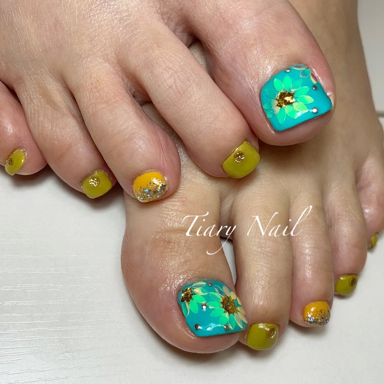 夏 フット Tiarynail ティアリーネイルのネイルデザイン No ネイルブック