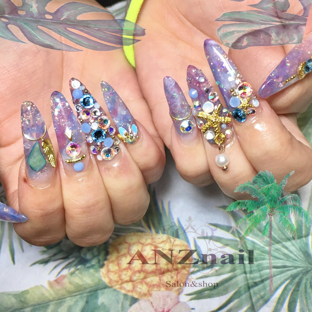 夏 リゾート ブライダル パーティー ハンド Anznail 旭川市ネイルサロン ネイリストあんず のネイルデザイン No ネイル ブック