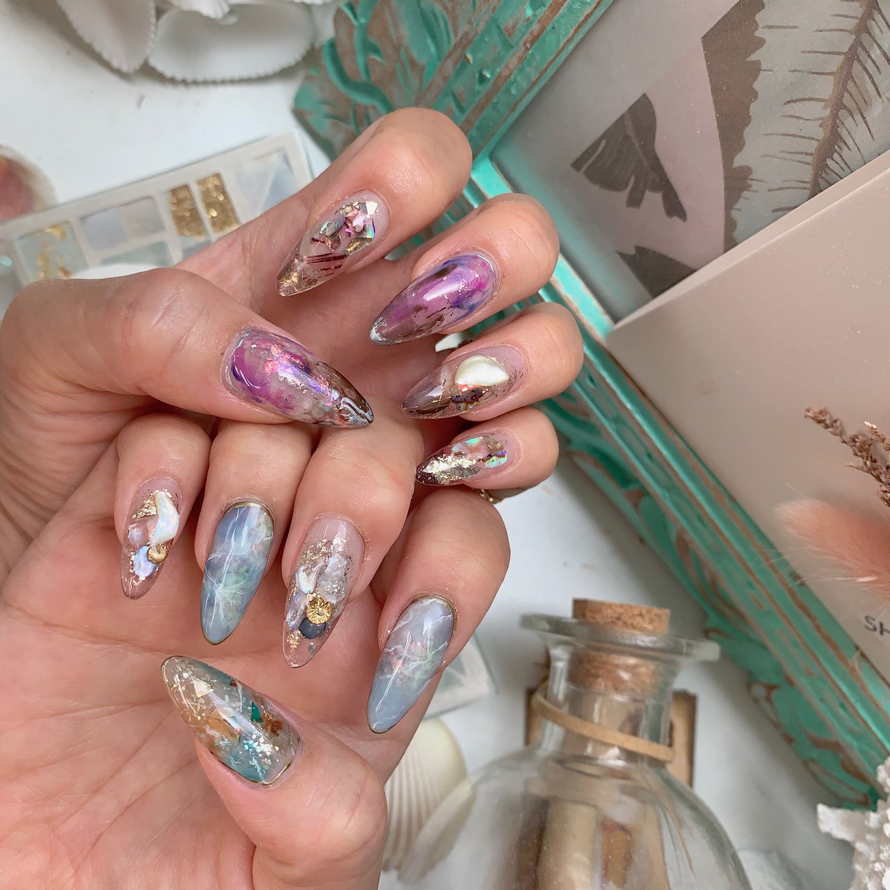 夏 オールシーズン 海 リゾート ハンド Eriのネイルデザイン No ネイルブック