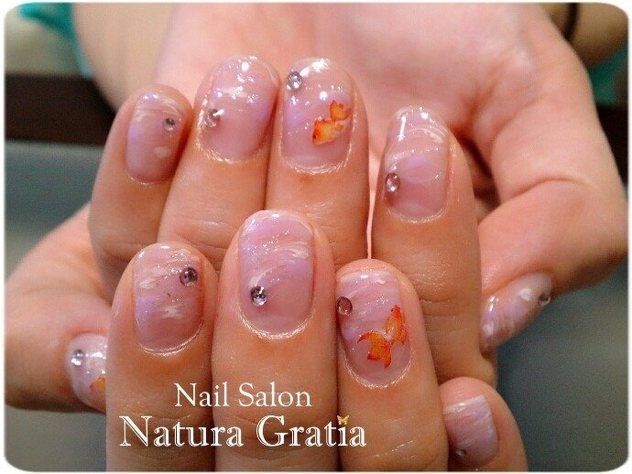 夏 浴衣 オフィス ハンド マーブル Naturagratiaのネイルデザイン No ネイルブック