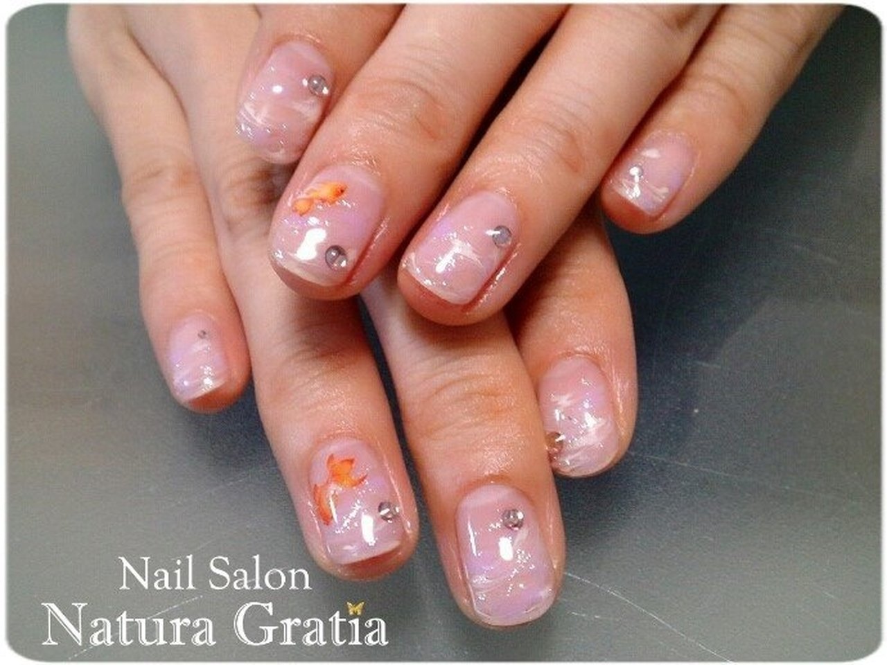 夏 浴衣 オフィス ハンド マーブル Naturagratiaのネイルデザイン No ネイルブック