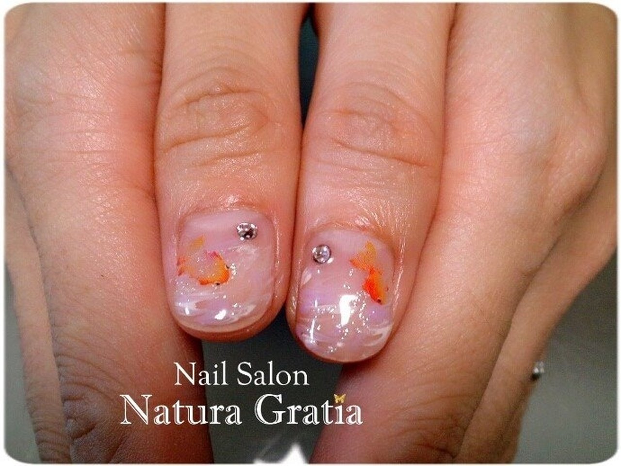 夏 浴衣 オフィス ハンド マーブル Naturagratiaのネイルデザイン No ネイルブック