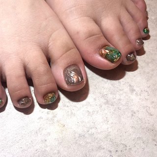 おすすめ順｜フット/#⁡ミラーネイルのネイルデザイン(915ページ目