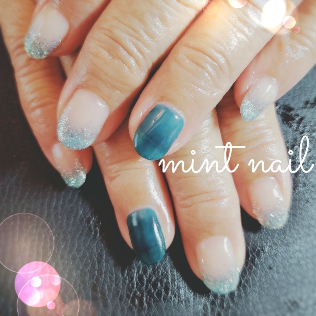 夏 梅雨 七夕 海 ハンド Mint Fleur ミントフルールのネイルデザイン