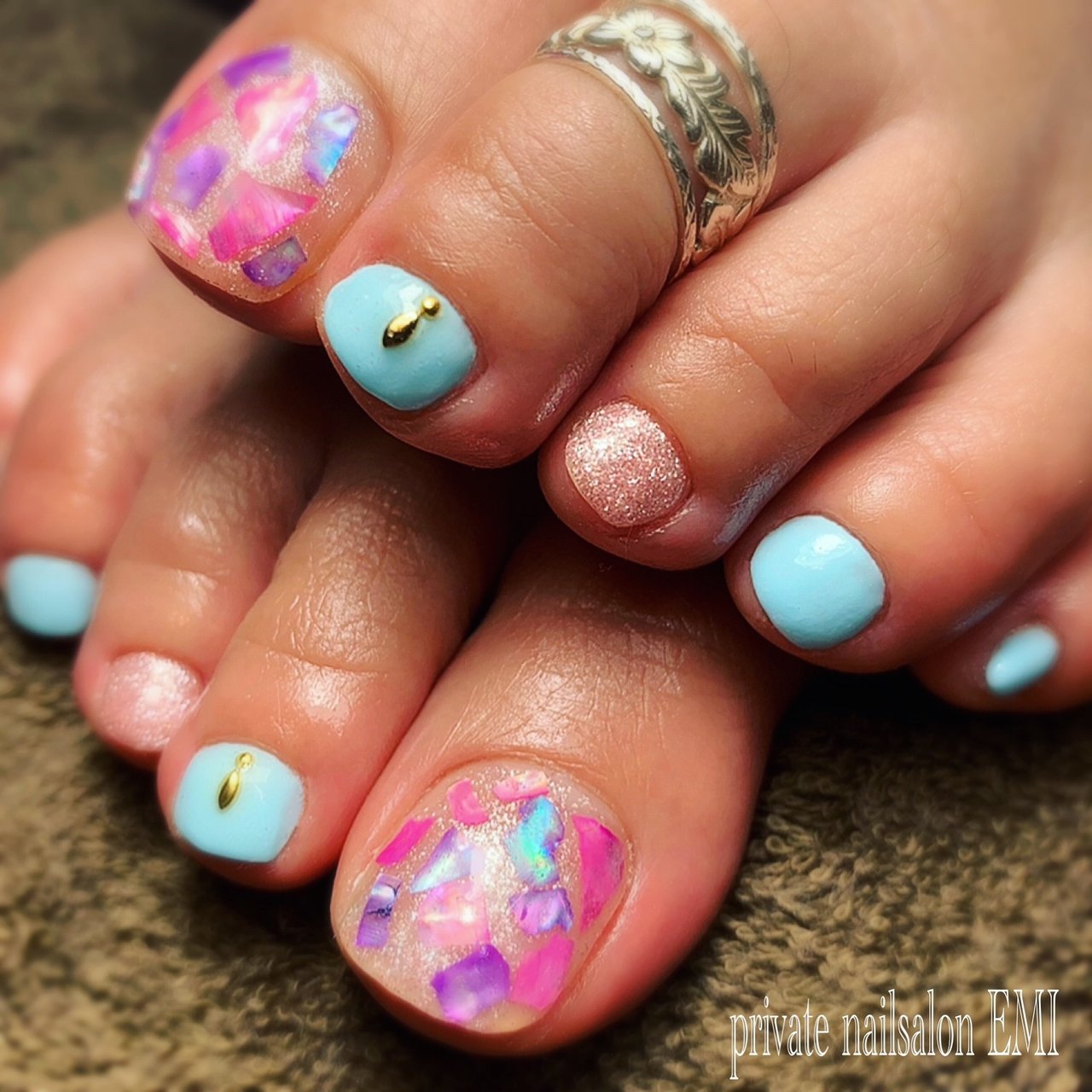 夏 海 リゾート 浴衣 フット Private Nailsalon Emiのネイルデザイン No ネイルブック