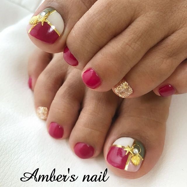 旅行 デート 女子会 フット ブロック Amber S Nail アンバーズネイルのネイルデザイン No ネイルブック