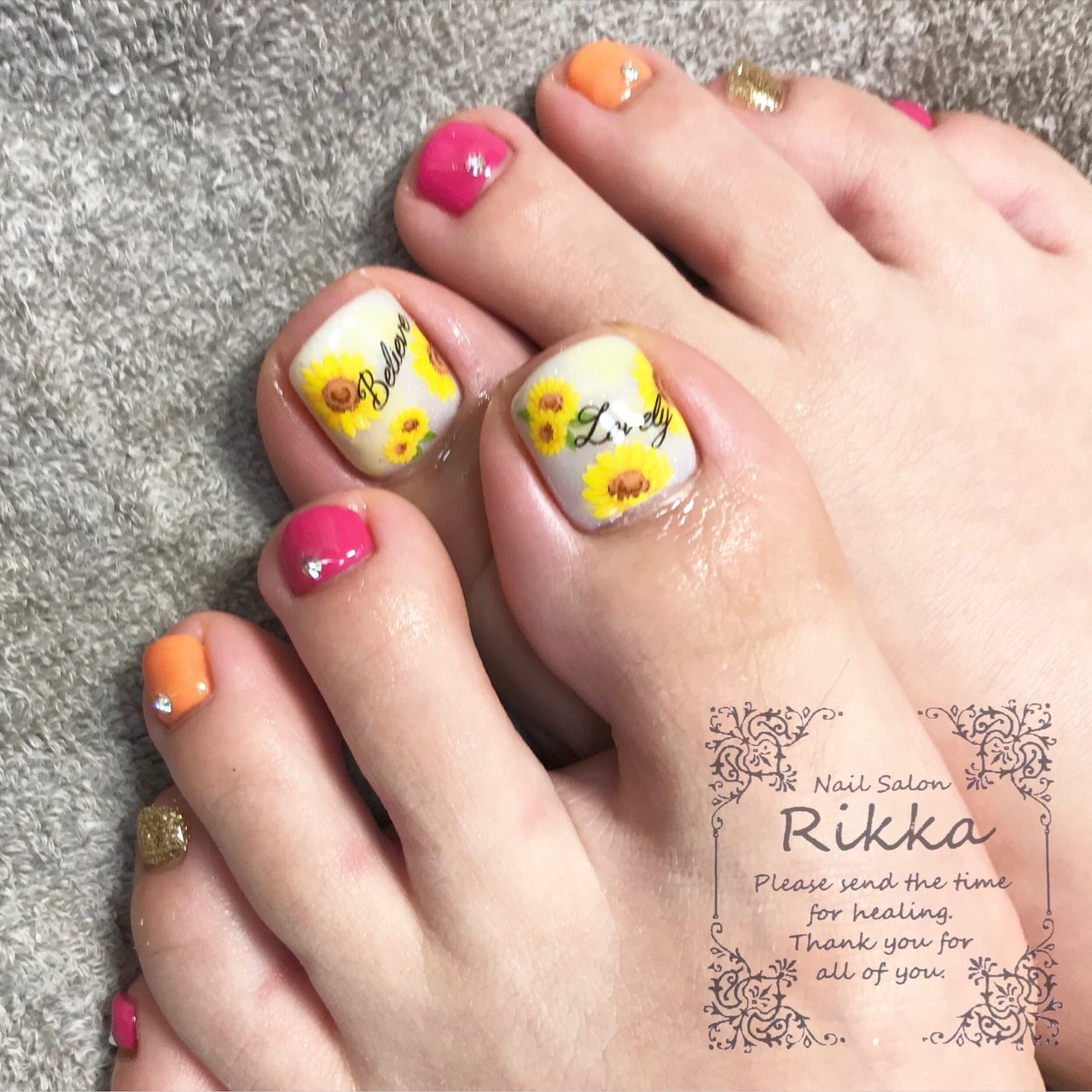 夏 旅行 海 リゾート フット Nailsalon Rikkaのネイルデザイン No ネイルブック