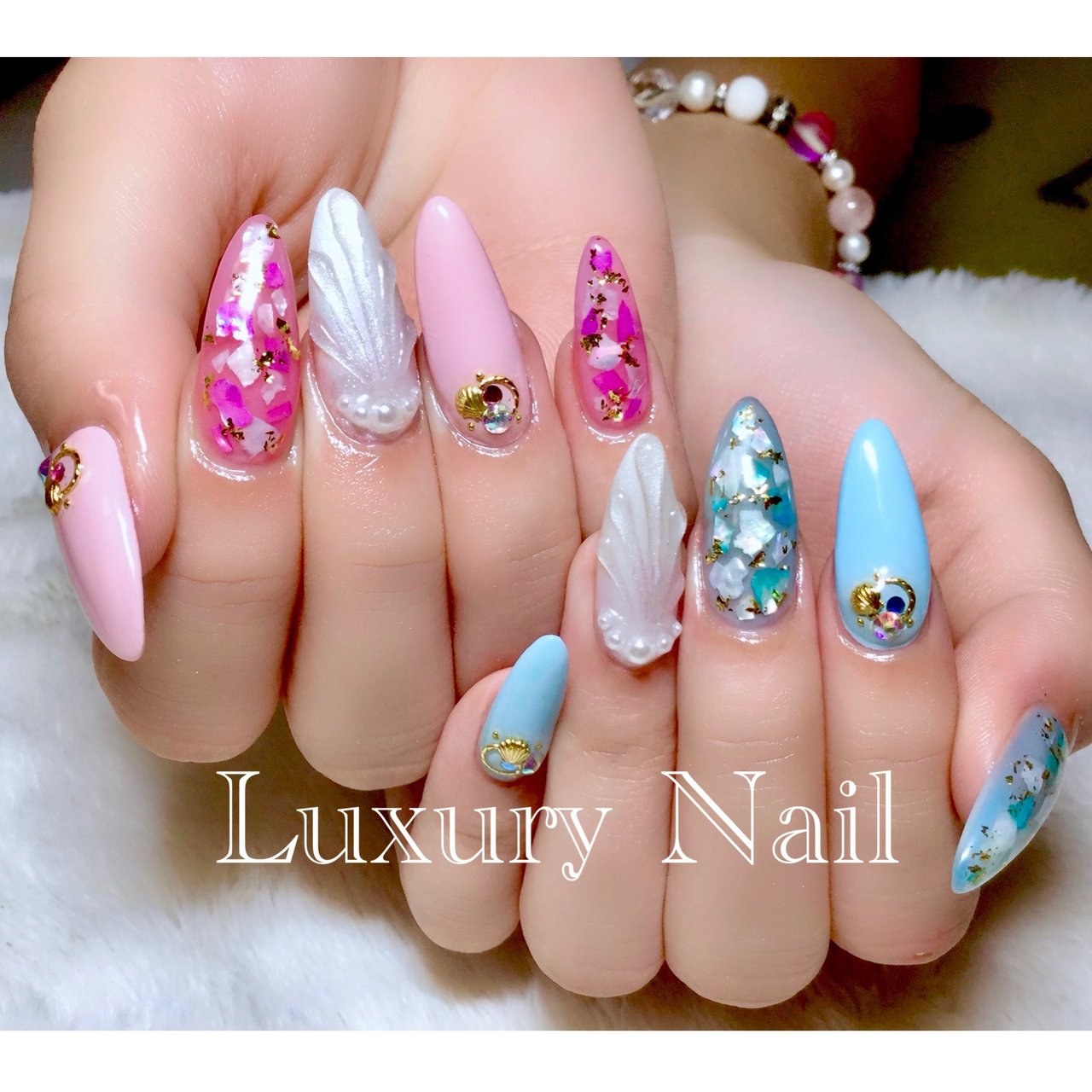 夏/海/リゾート/浴衣/ハンド - Luxury Nailのネイルデザイン[No