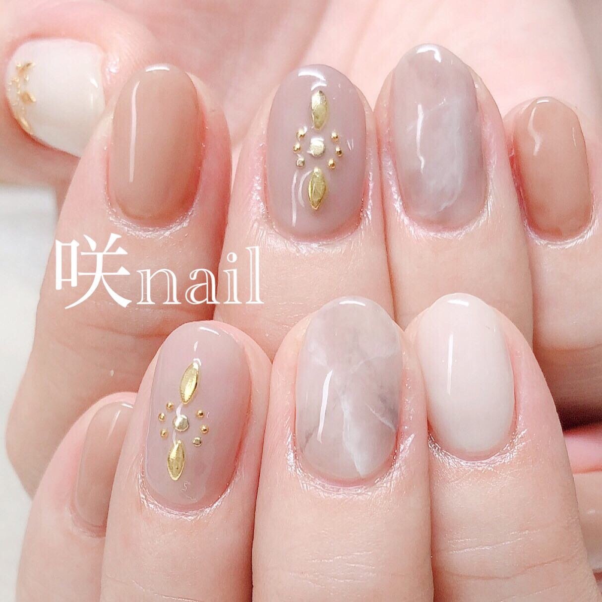 オールシーズン オフィス デート 女子会 ハンド 咲nail サキネイル のネイルデザイン No ネイルブック