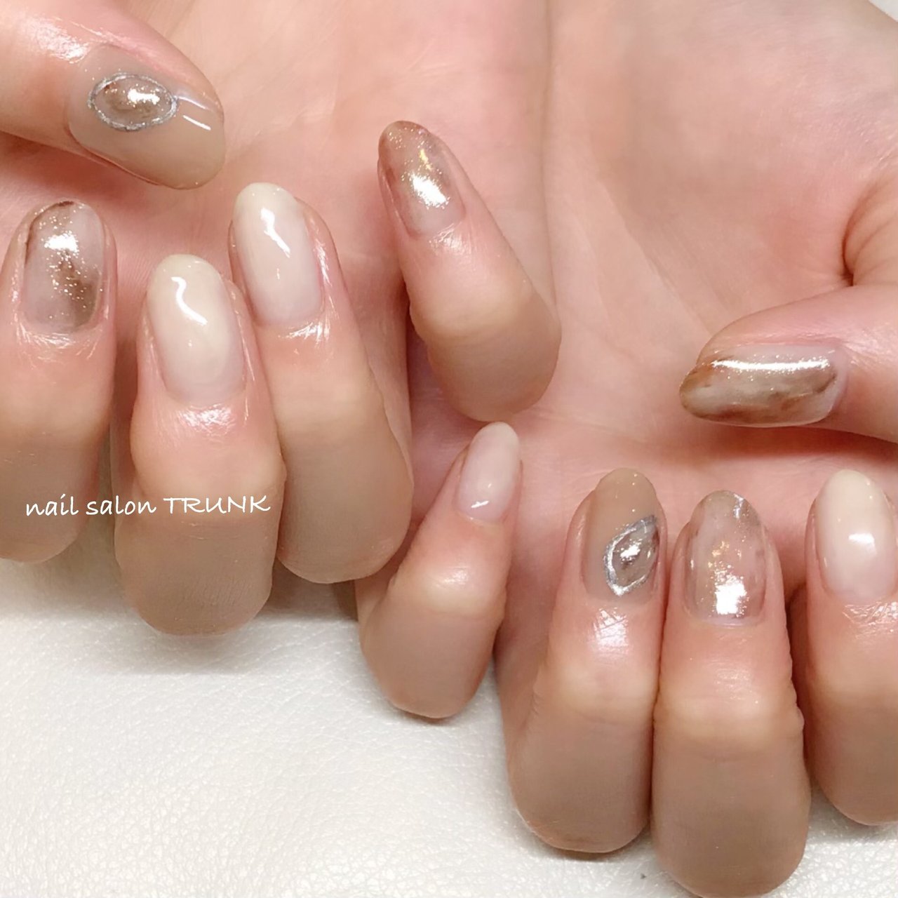 春 オールシーズン ハンド ニュアンス べっ甲 Nail Trunkのネイルデザイン No ネイルブック