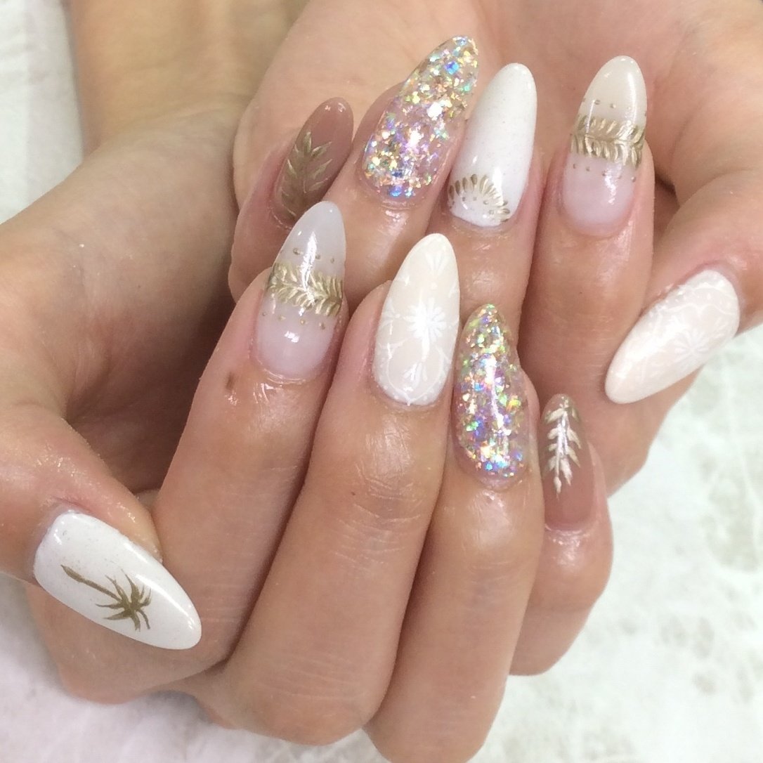 夏 海 リゾート ハンド ボタニカル Nailsalon Daisyのネイルデザイン No 4558421 ネイルブック