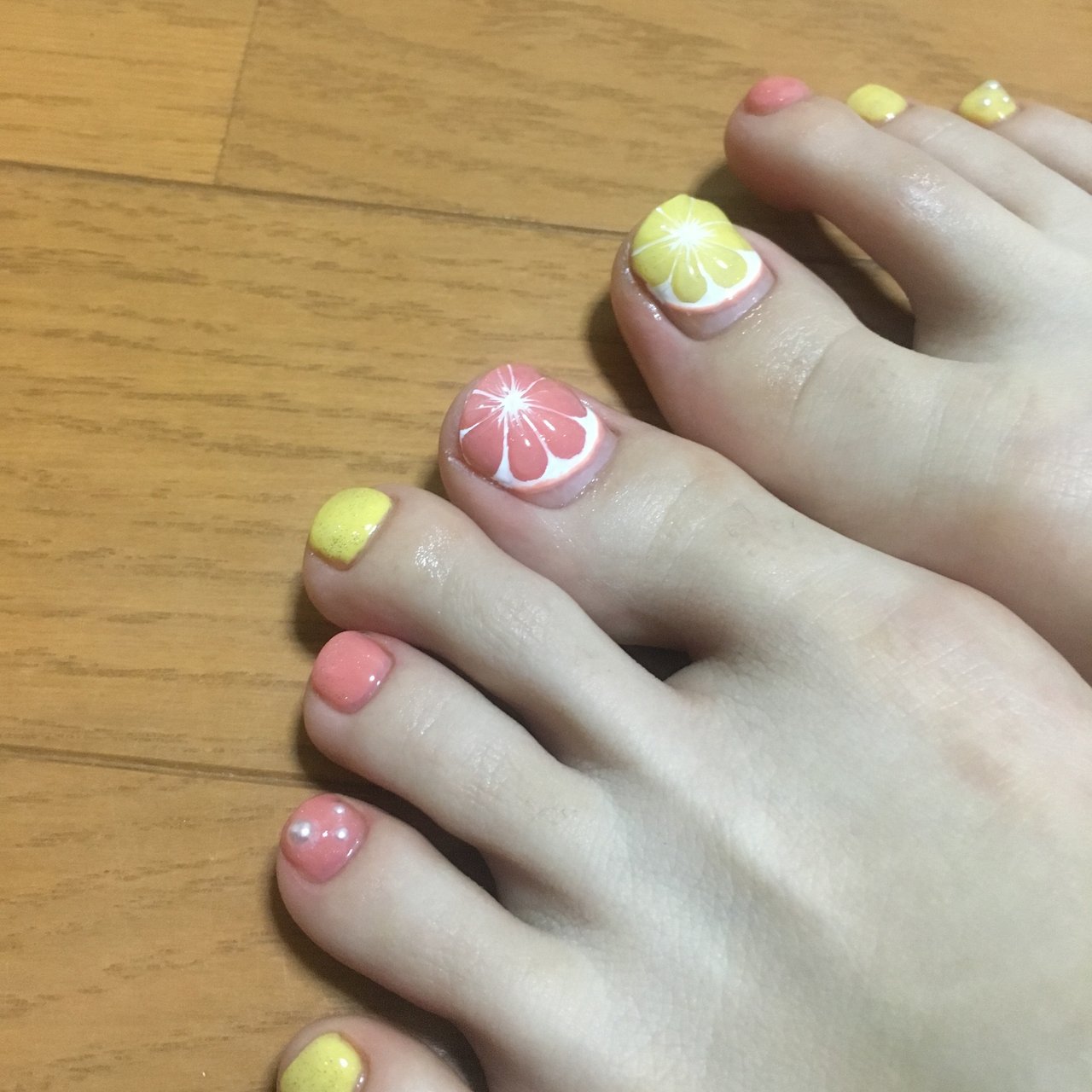 夏 海 リゾート フット トロピカル Cho Nailのネイルデザイン No 455 ネイルブック