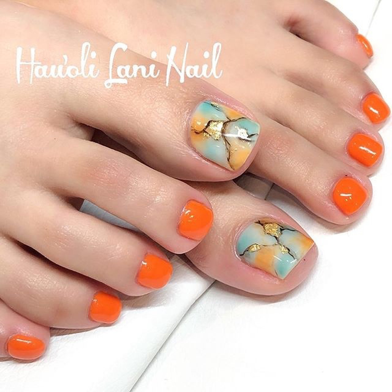 夏 秋 リゾート パーティー フット Hau Oli Lani Nailのネイルデザイン No ネイルブック