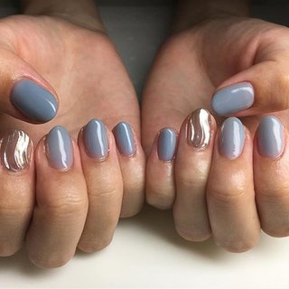 うねうねミラーネイルのネイルデザイン(545ページ目)｜ネイルブック 