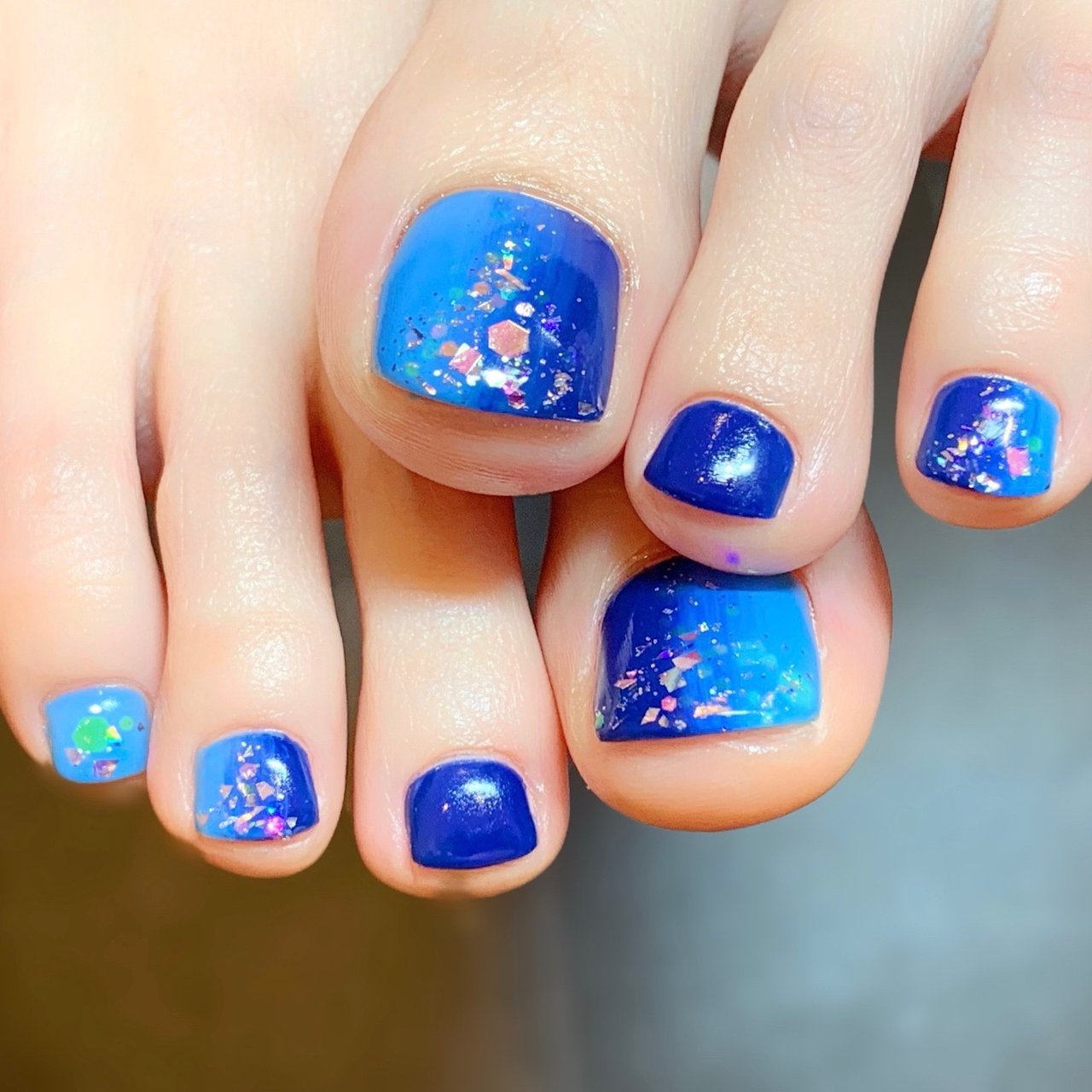 夏 フット グラデーション 水色 ブルー 小さなサロンnail Sabotのネイルデザイン No ネイルブック