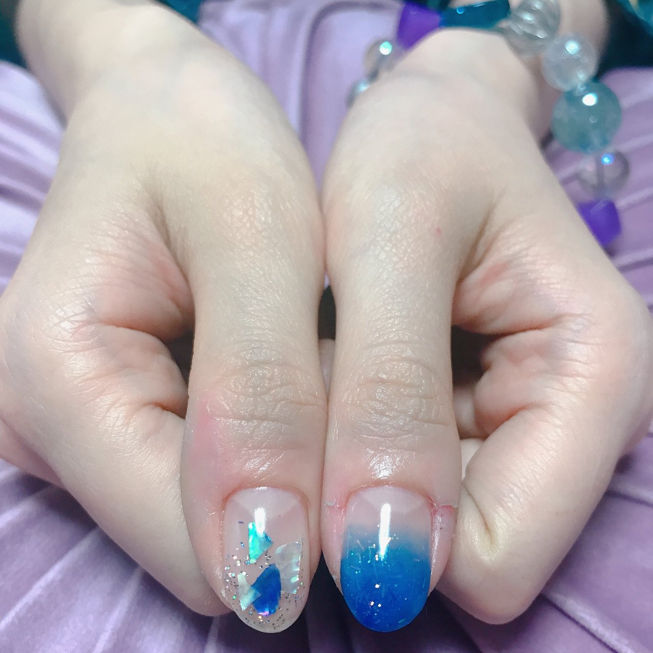 夏 オールシーズン 海 ハンド グラデーション Mikiのネイルデザイン No ネイルブック