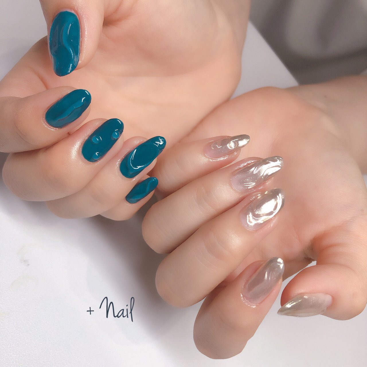 ハンド ターコイズ シルバー ジェルネイル Nailのネイルデザイン No ネイルブック