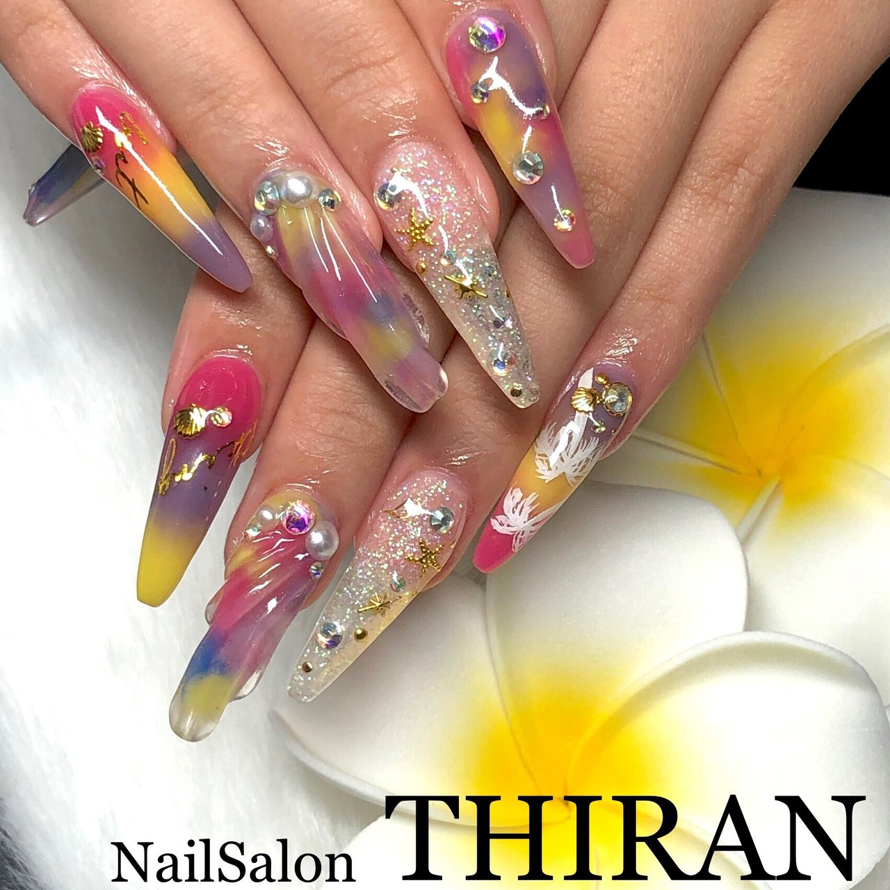 オールシーズン/ハンド/ラメ/シェル/トロピカル