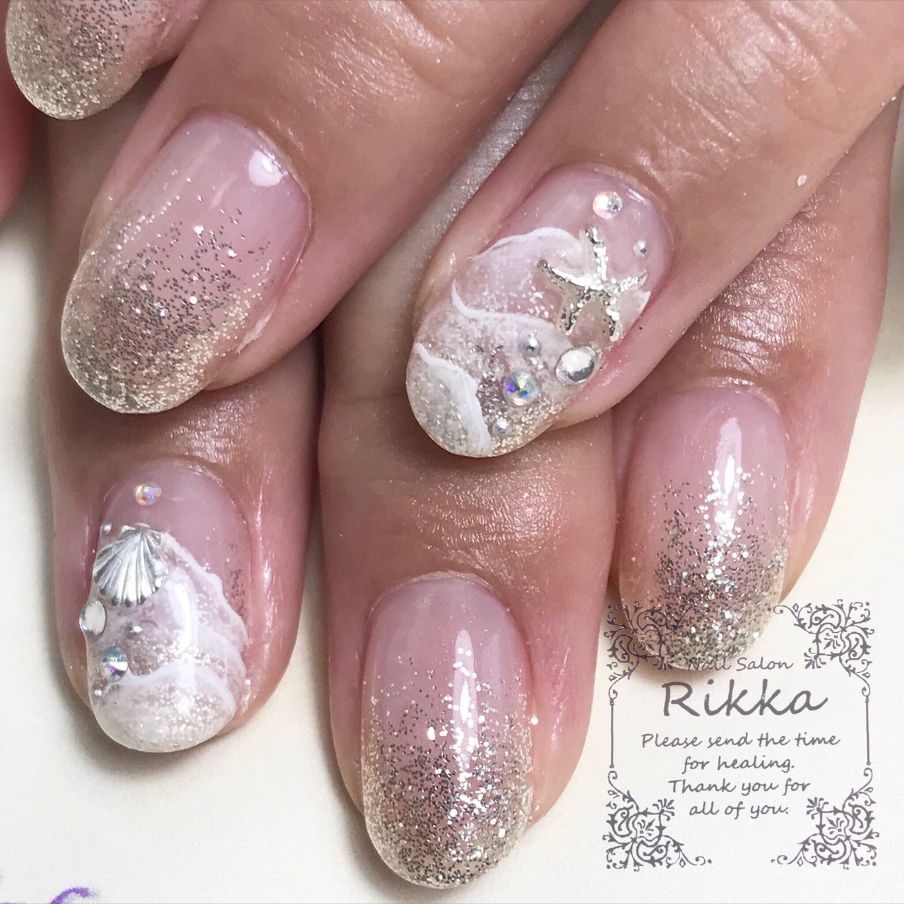 夏 旅行 海 リゾート ハンド Nailsalon Rikkaのネイルデザイン No ネイルブック