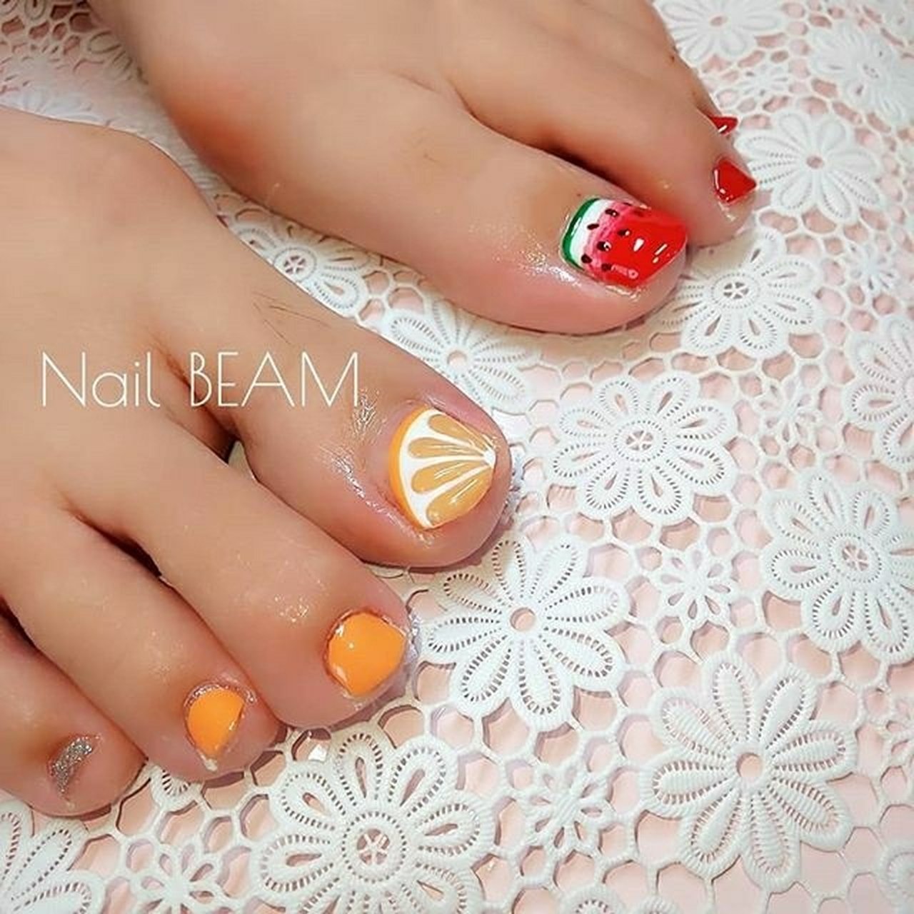 夏 秋 オールシーズン フット 3d Nailbeamのネイルデザイン No ネイルブック