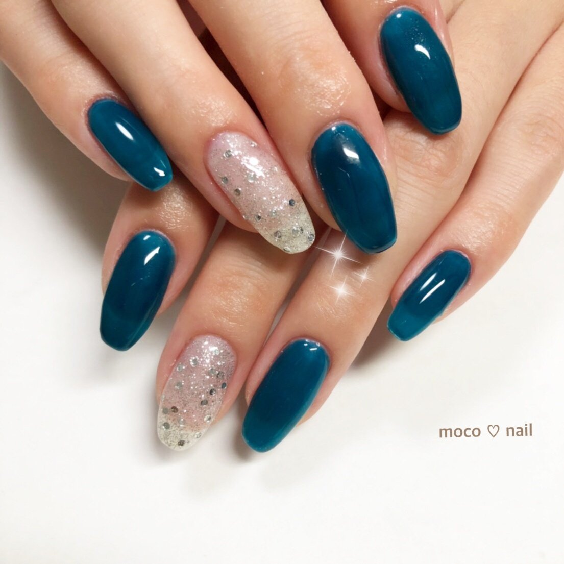 秋 冬 ハンド シンプル ラメ Moco Nailのネイルデザイン No ネイルブック