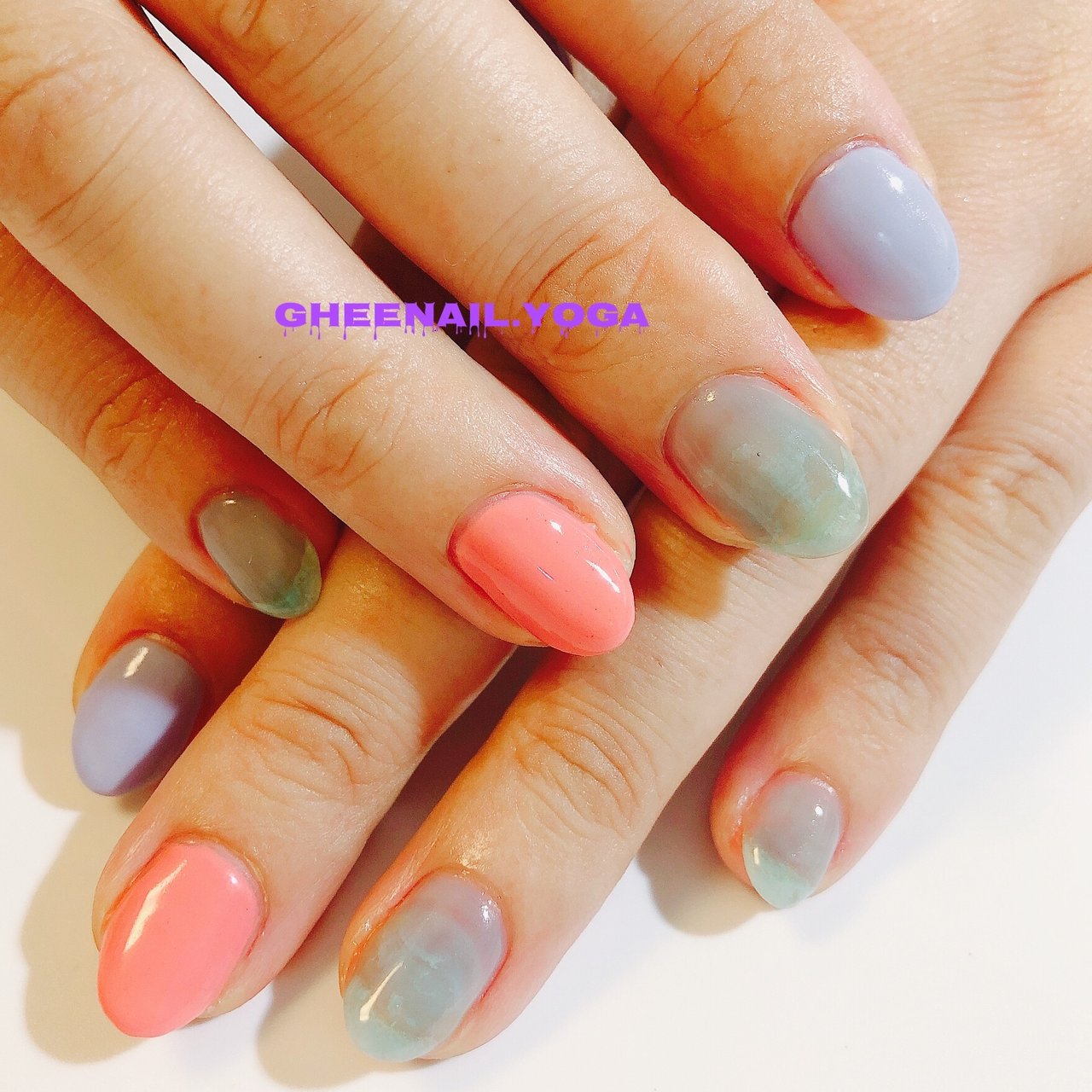 春 夏 旅行 女子会 ハンド Gheenail Yogaのネイルデザイン No ネイルブック