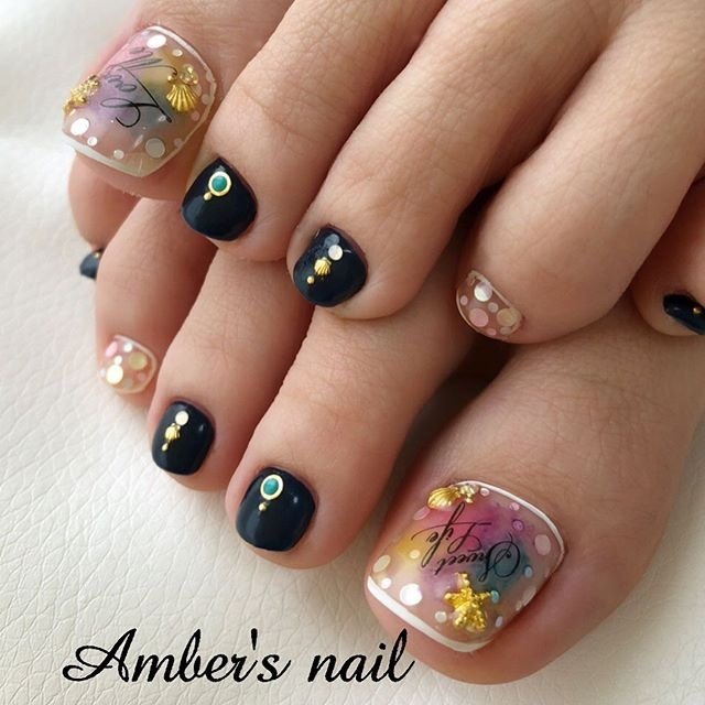 夏 リゾート デート 女子会 フット Amber S Nail アンバーズネイルのネイルデザイン No ネイルブック