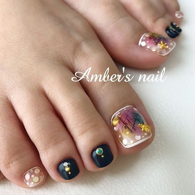 夏 リゾート デート 女子会 フット Amber S Nail アンバーズネイルのネイルデザイン No ネイルブック