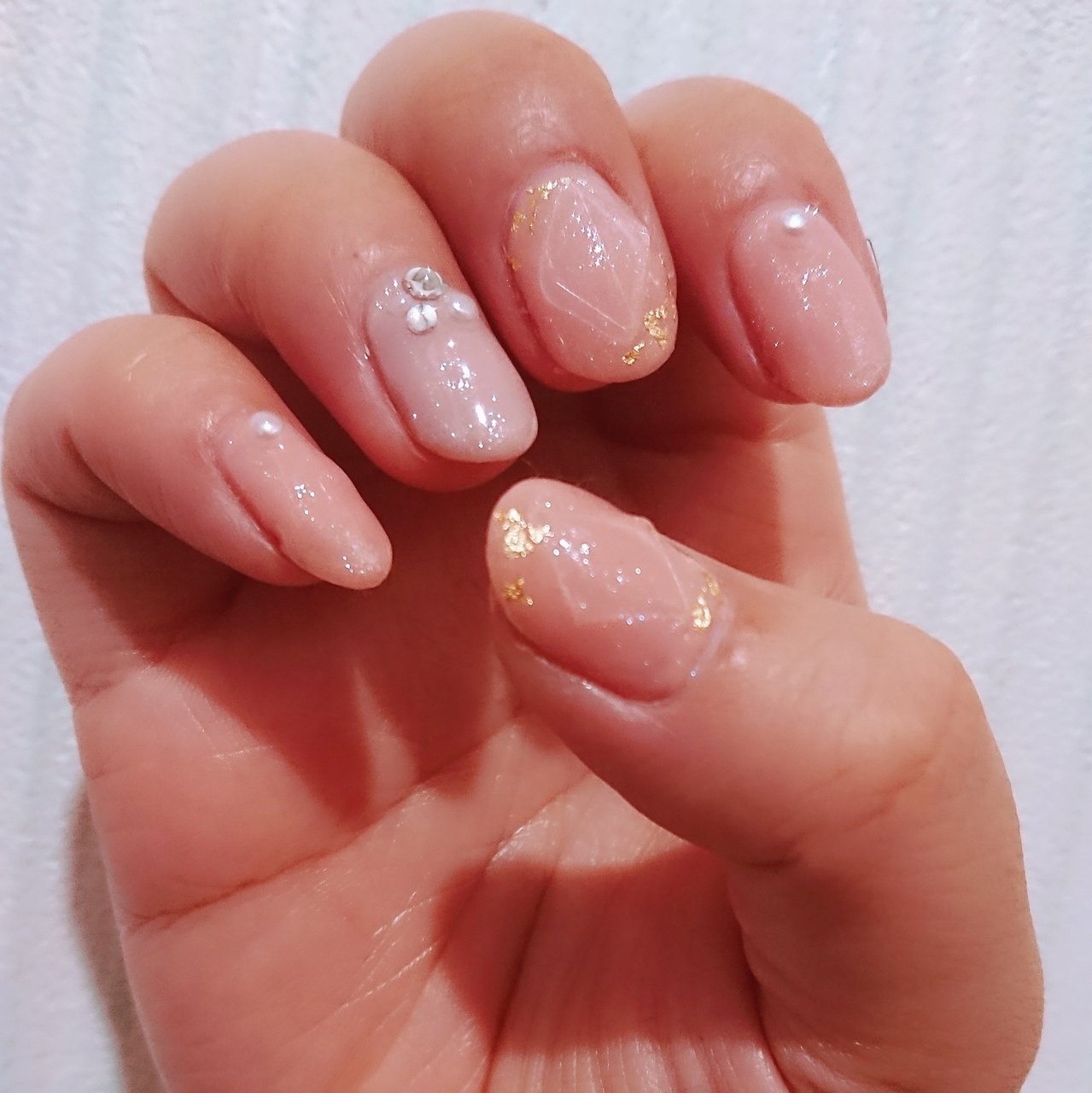 ハンド シンプル ミディアム ベージュ ピンク ちゃんみなのネイルデザイン No ネイルブック