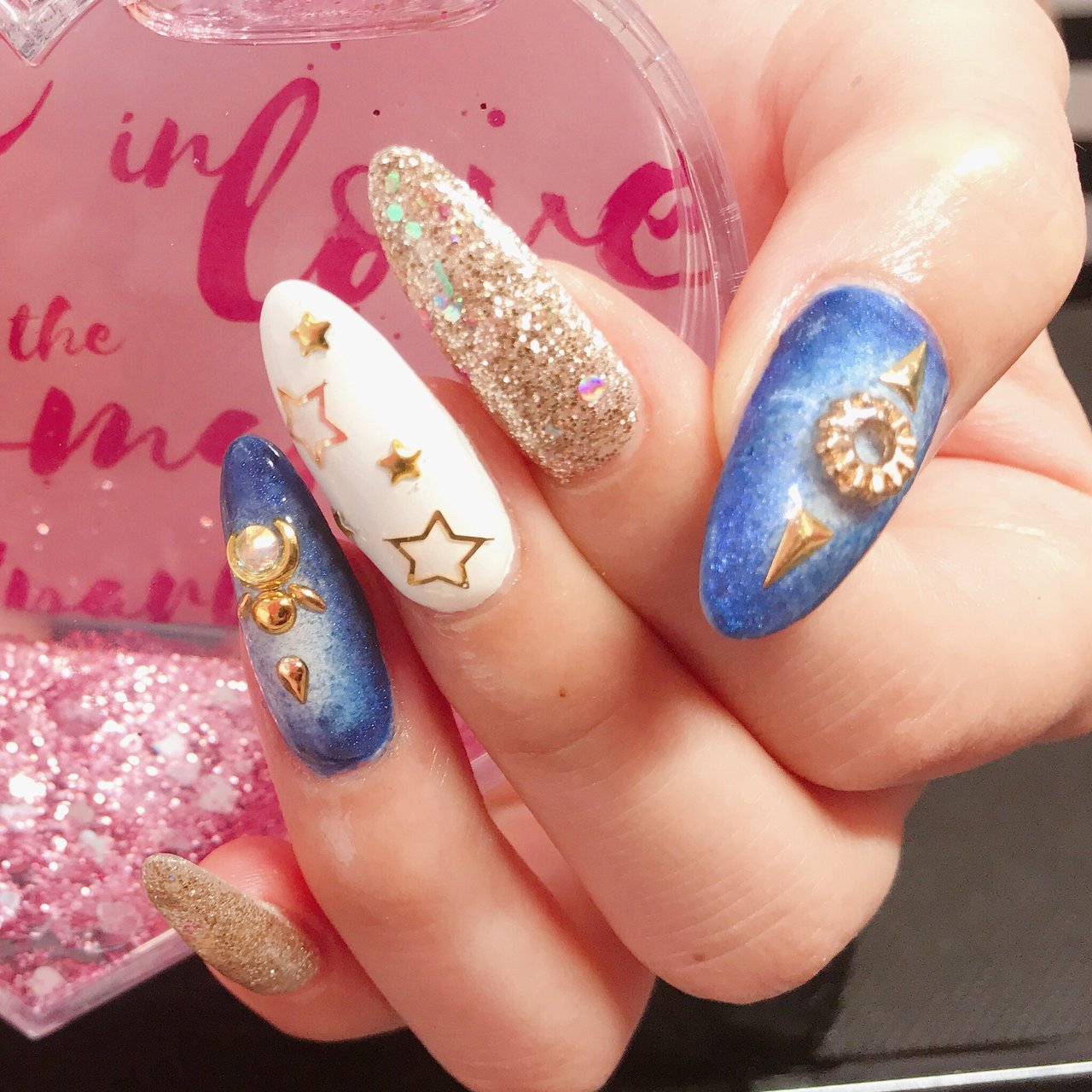 夏 秋 ハンド グラデーション デニム Pacey ペイシー のネイルデザイン No ネイルブック