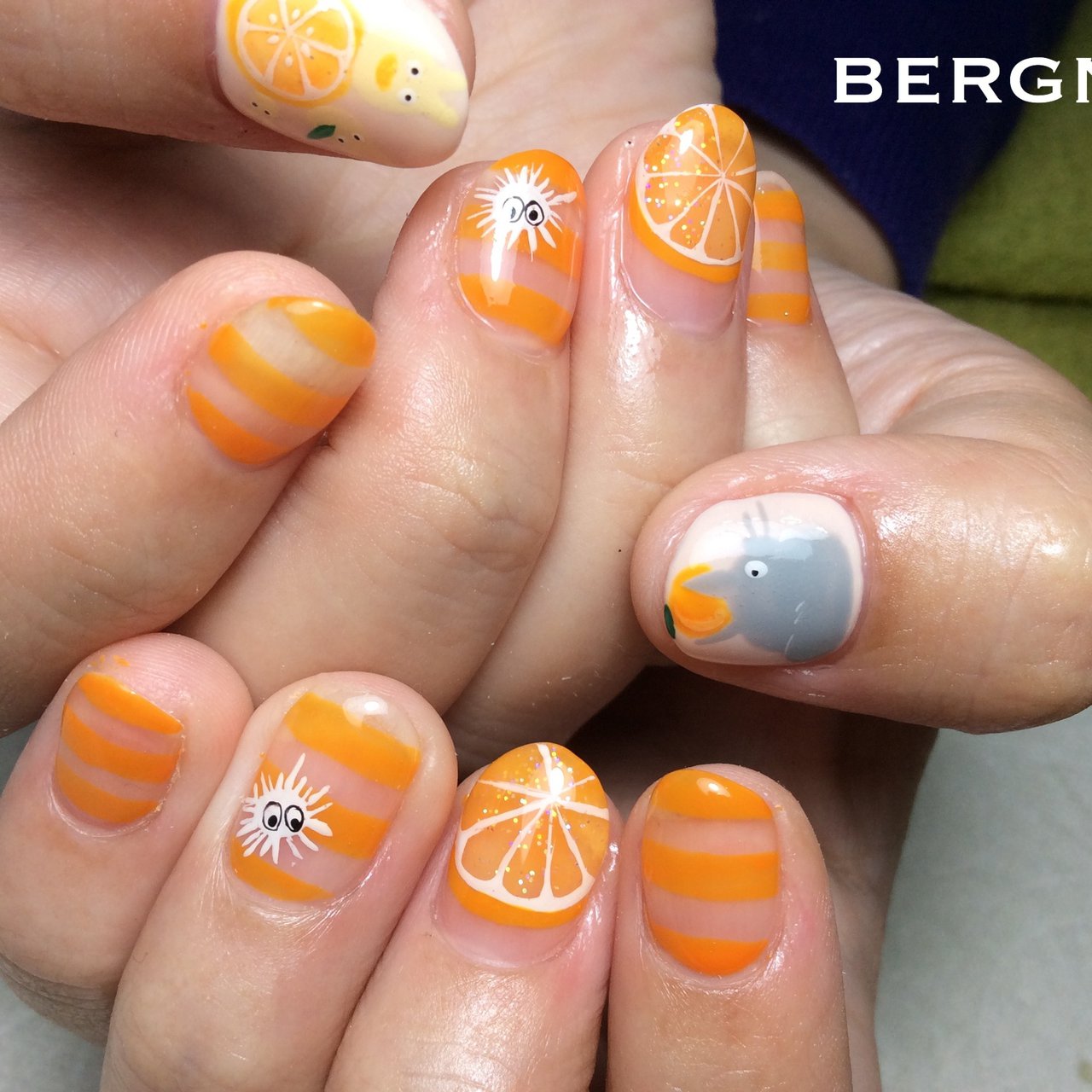 夏 秋 アニマル柄 キャラクター シースルー Bergnailのネイルデザイン No ネイルブック