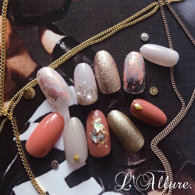 秋 オールシーズン オフィス デート ハンド 西宮 ラ リュールのネイルデザイン No ネイルブック