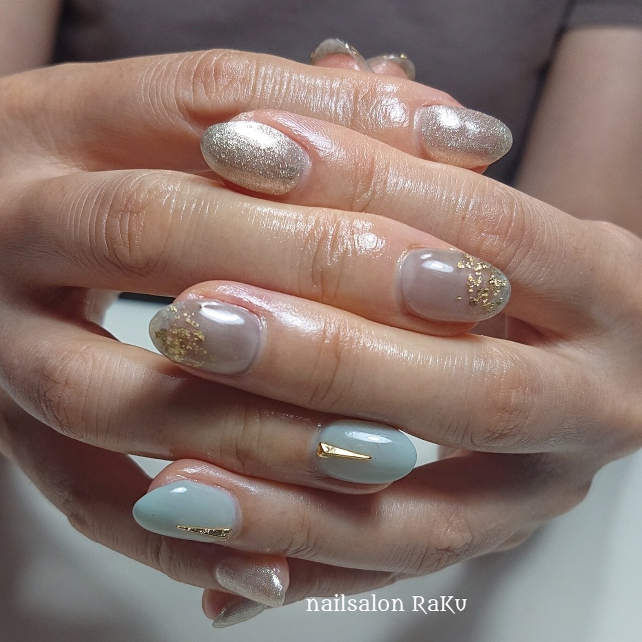 オールシーズン ハンド シンプル ホイル 和柄 Nailsalon Raku ネイルサロン ラク 西国分寺のネイルデザイン No ネイルブック