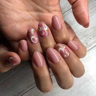 おすすめ順 ワンカラー ウォーターマーブルネイルのネイルデザイン ネイルブック