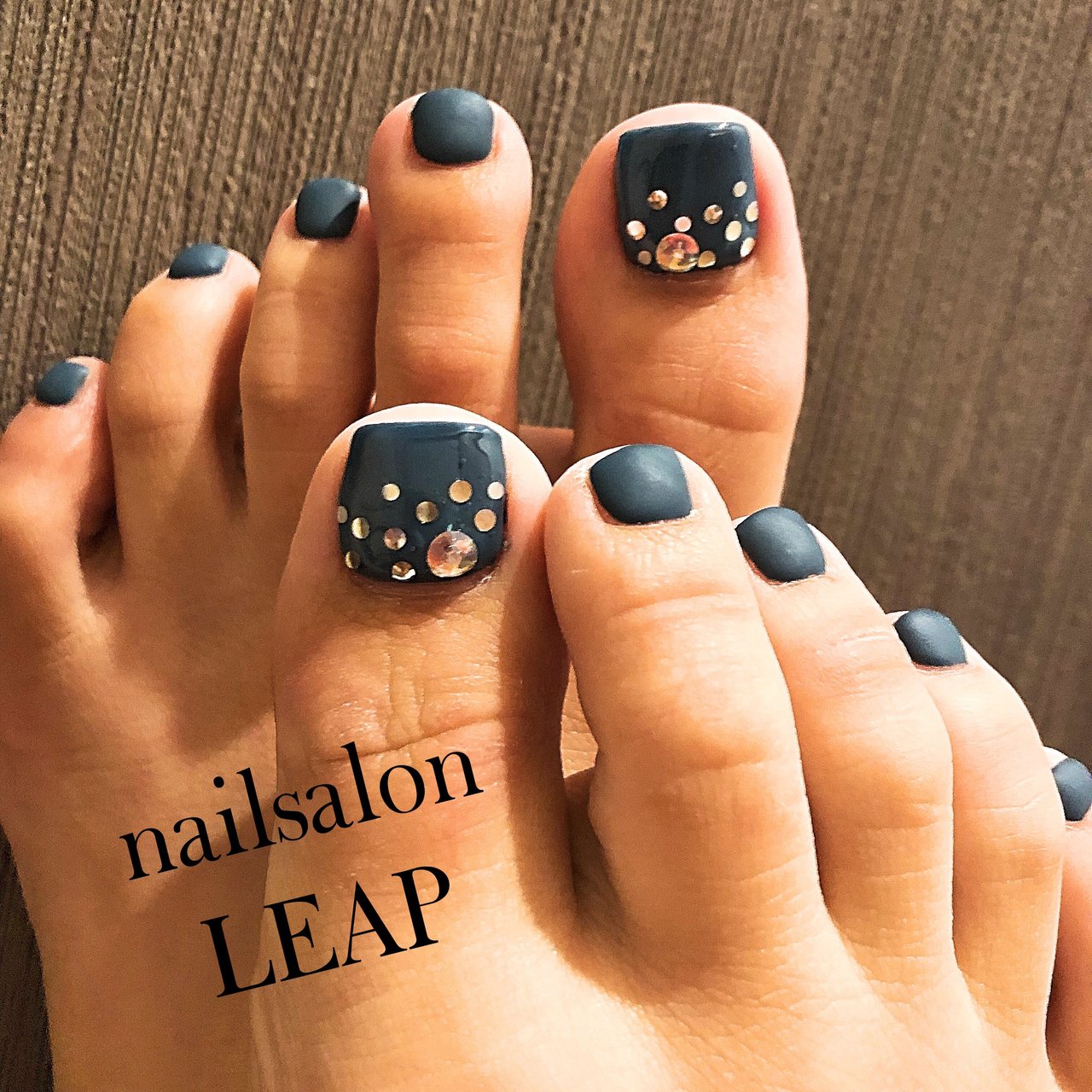 秋 冬 フット シンプル ワンカラー Nailsalon Leapのネイルデザイン No ネイルブック